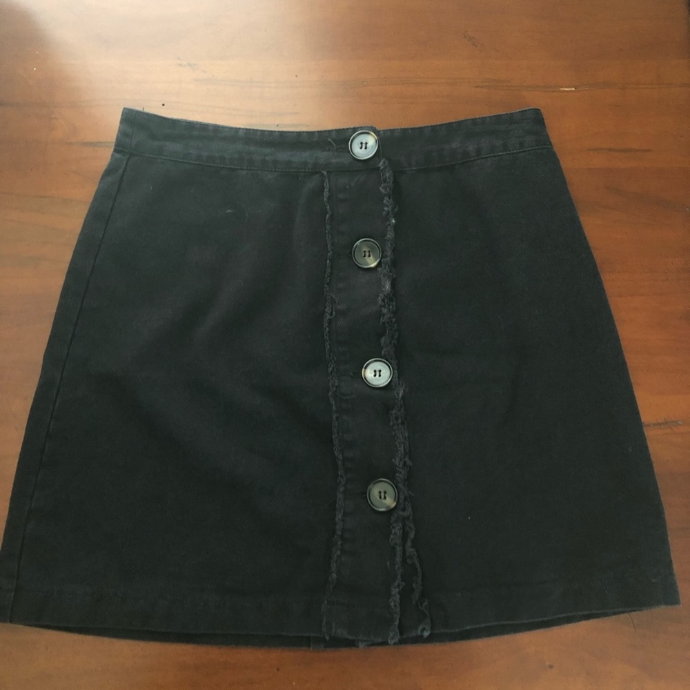 Black mini skirt